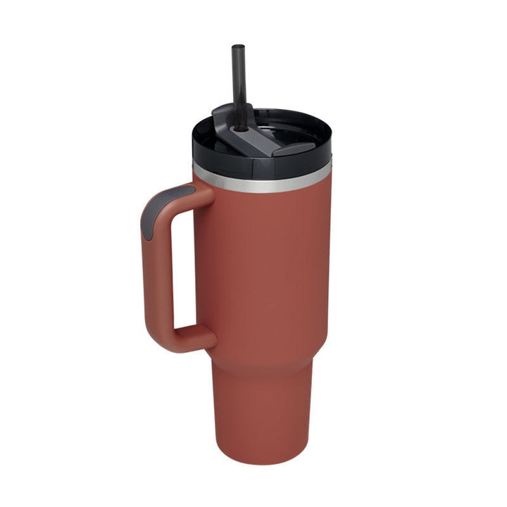 Handle Straw Insulated, Stainless Steel Spill Proof Vacuum Coffee Cup Tumbler