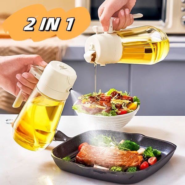 1 Glass Oil Vinegar Soy Sauce Spray Kitchen Oil Bottle