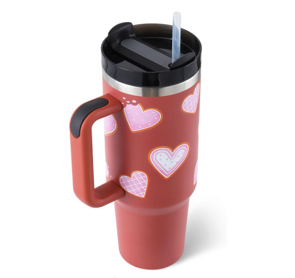 Handle Straw Insulated, Stainless Steel Spill Proof Vacuum Coffee Cup Tumbler