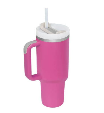 Handle Straw Insulated, Stainless Steel Spill Proof Vacuum Coffee Cup Tumbler