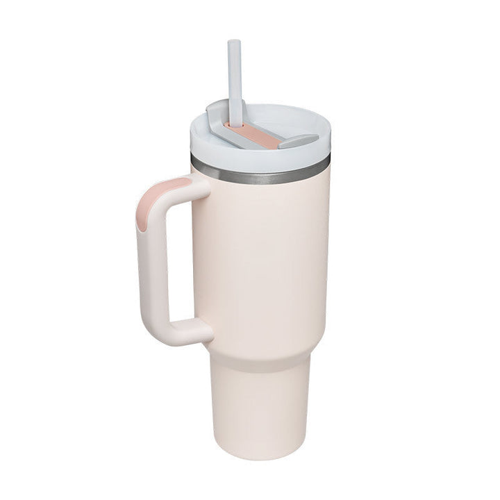 Handle Straw Insulated, Stainless Steel Spill Proof Vacuum Coffee Cup Tumbler