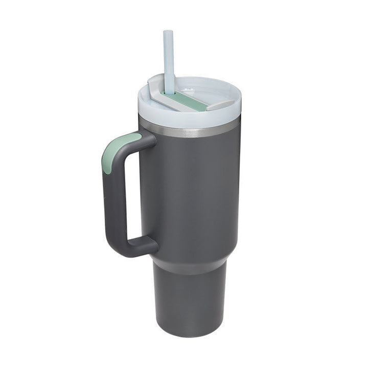 Handle Straw Insulated, Stainless Steel Spill Proof Vacuum Coffee Cup Tumbler