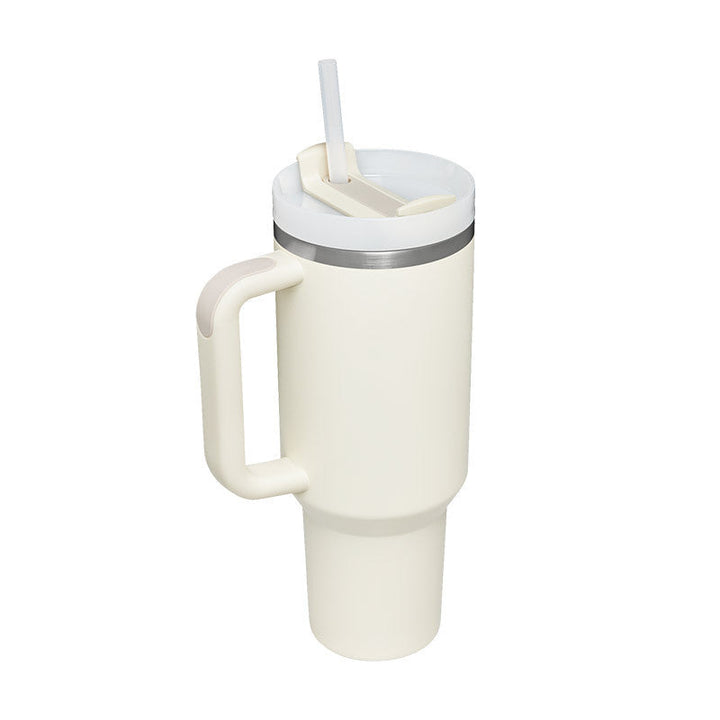 Handle Straw Insulated, Stainless Steel Spill Proof Vacuum Coffee Cup Tumbler