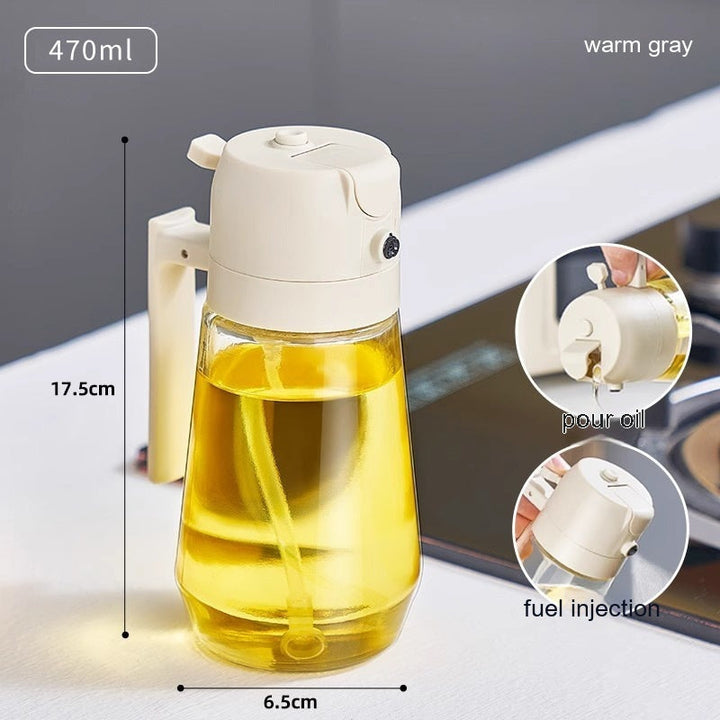 1 Glass Oil Vinegar Soy Sauce Spray Kitchen Oil Bottle