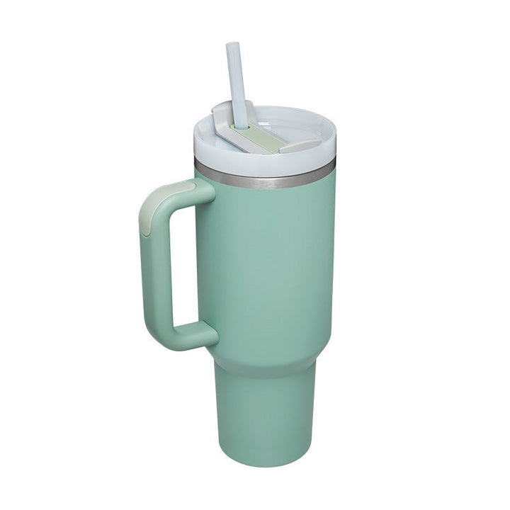 Handle Straw Insulated, Stainless Steel Spill Proof Vacuum Coffee Cup Tumbler