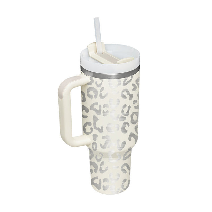 Handle Straw Insulated, Stainless Steel Spill Proof Vacuum Coffee Cup Tumbler