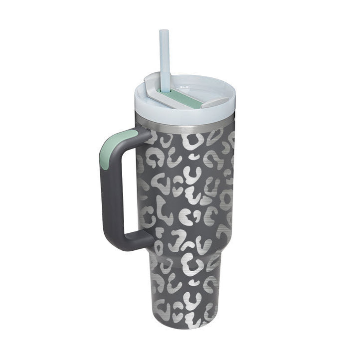 Handle Straw Insulated, Stainless Steel Spill Proof Vacuum Coffee Cup Tumbler