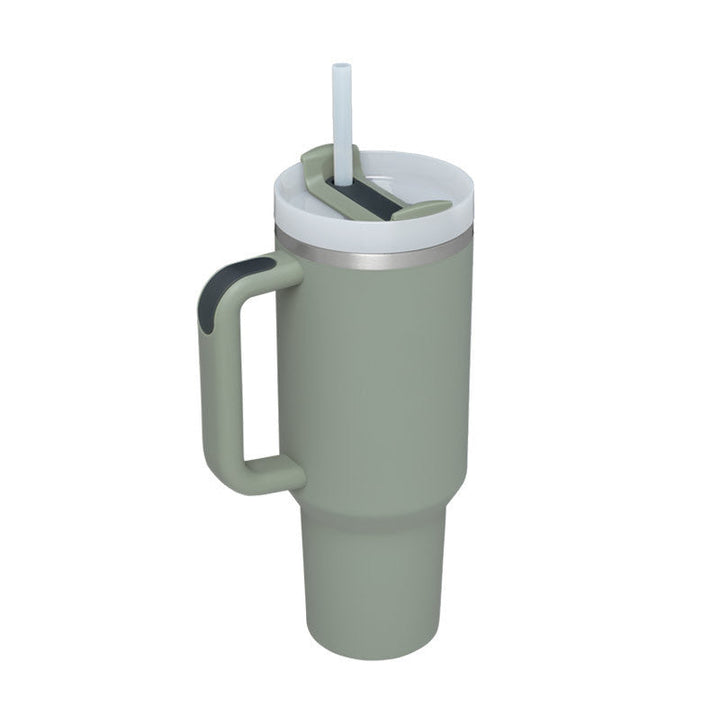 Handle Straw Insulated, Stainless Steel Spill Proof Vacuum Coffee Cup Tumbler