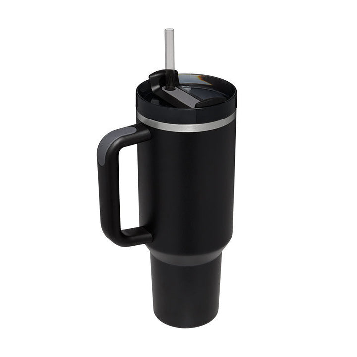 Handle Straw Insulated, Stainless Steel Spill Proof Vacuum Coffee Cup Tumbler