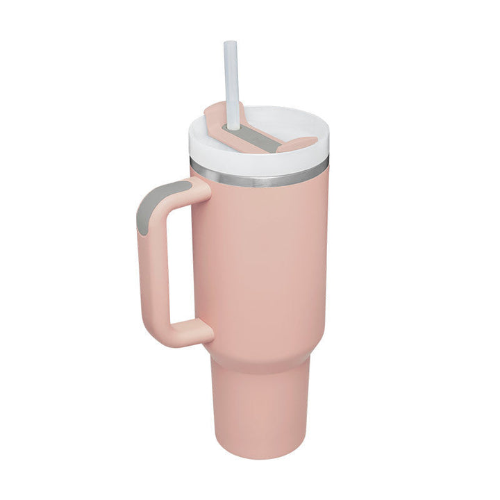 Handle Straw Insulated, Stainless Steel Spill Proof Vacuum Coffee Cup Tumbler